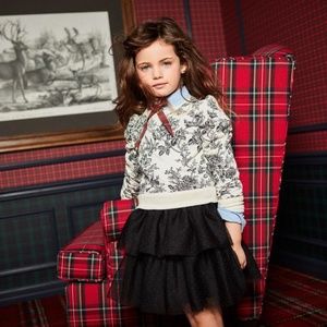 DOT TIERED TULLE SKIRT ONLY Size 8